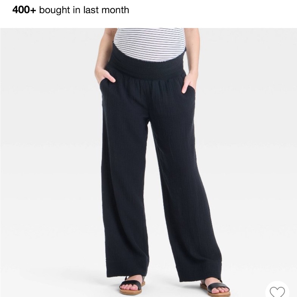 Isabel Maternity by Ingrid & Isabel Navy Wide-Leg Pants
